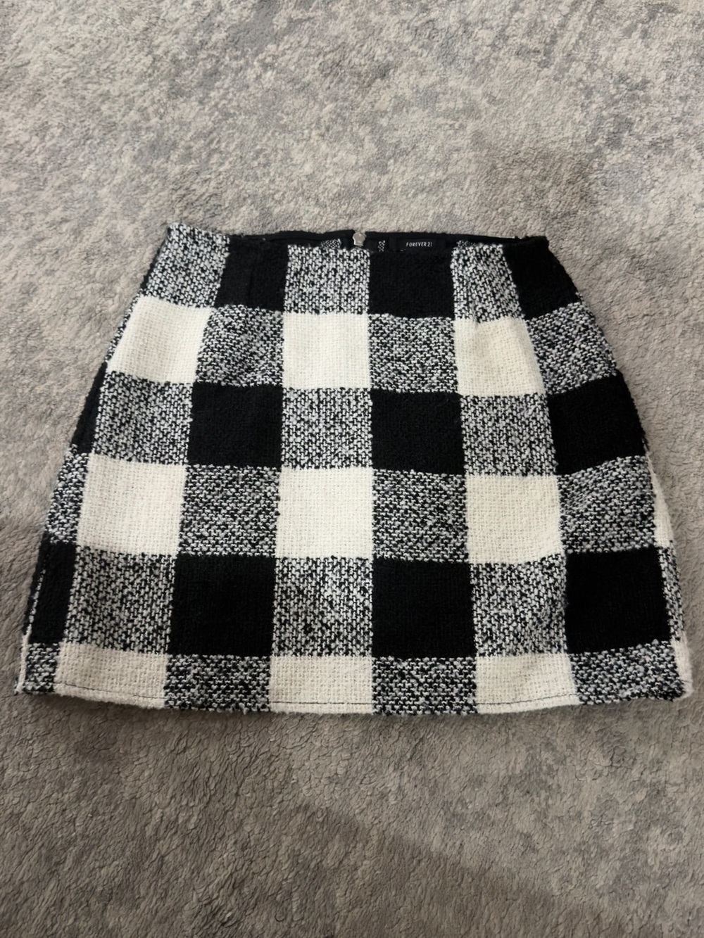 Forever 21 Black and White Buffalo Check Mini Skirt